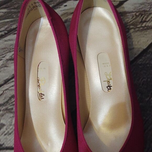 VTG Dyeables White Heels Dyed Pink sz 6B Shoes - Picture 6 of 9